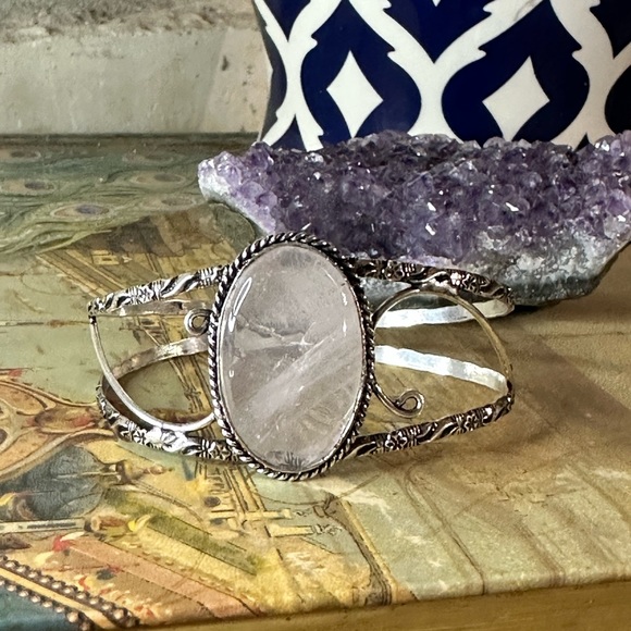 Hand Crafted Silver and Purple Bracelet - Picture 5 of 5